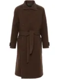 LEMAIRE belted wool coat - Brown