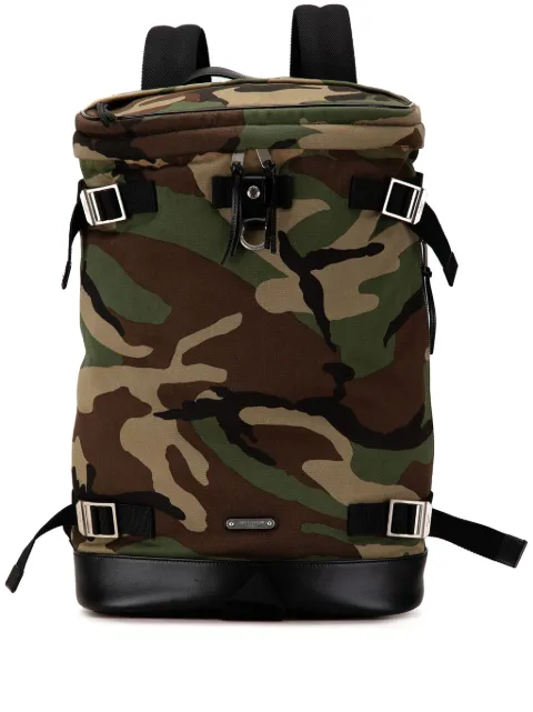 Saint Laurent Pre-Owned 2019 Canvas Camouflage Race Rivington backpack WOMEN