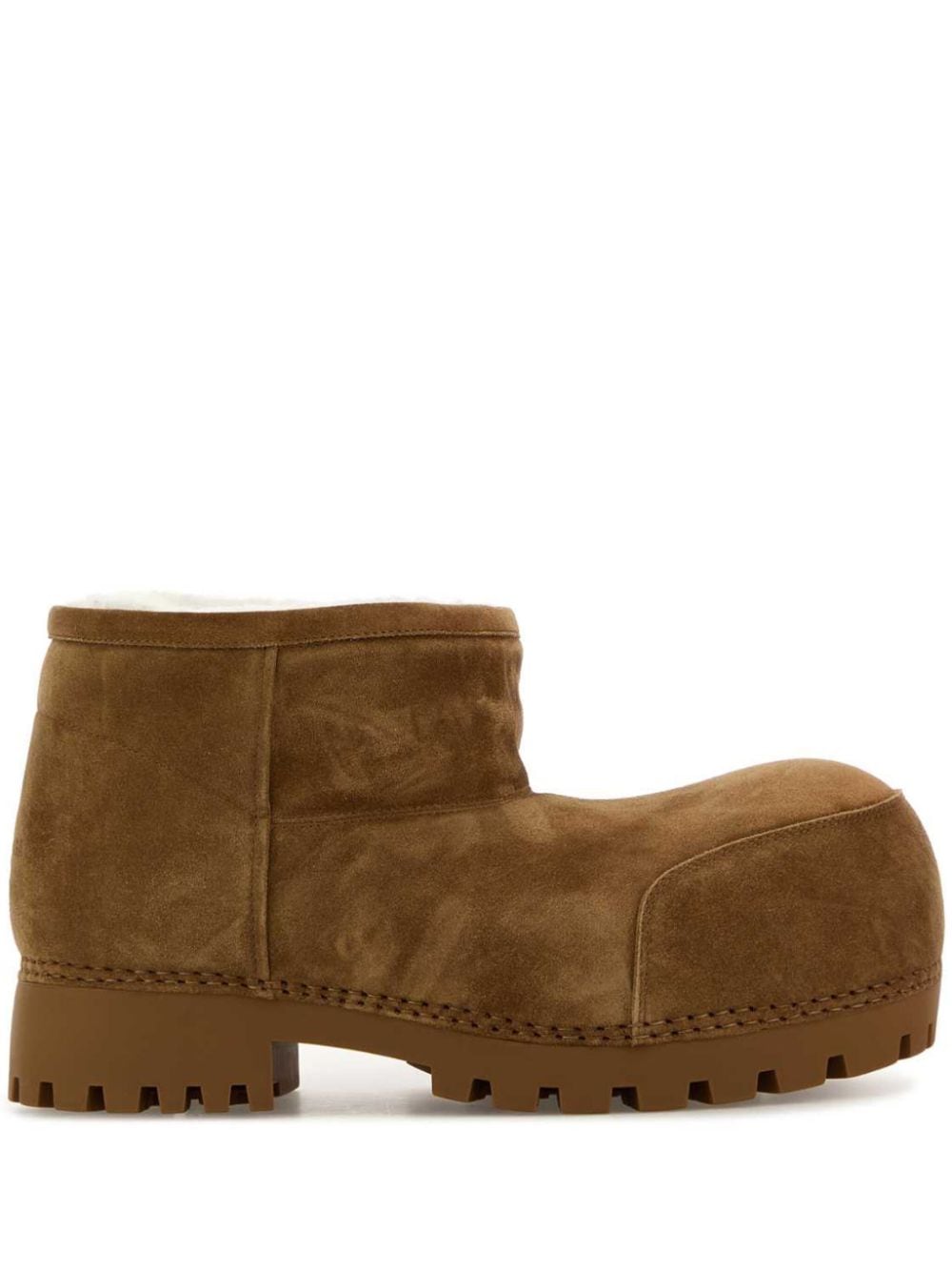 Shop Balenciaga Alaska Boots In Brown