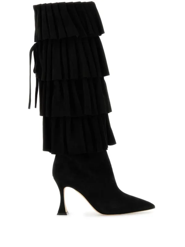 【MANOLO BLAHNIK】Miralonepla 90 スエード ニーハイブーツ MANOLO BLAHNIK Miralonepla 90 スエード ニーハイブーツ | NET