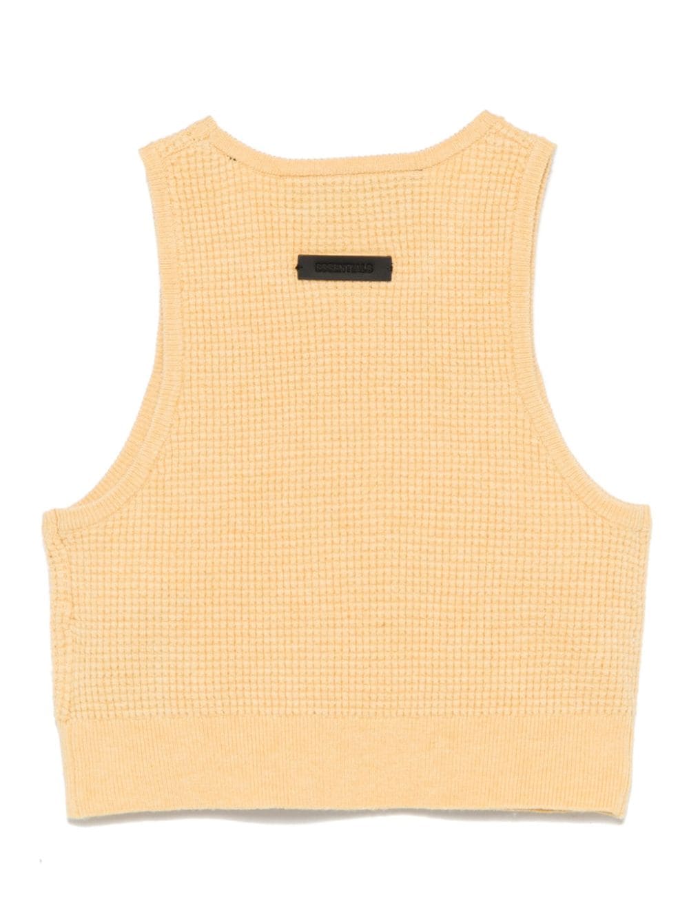 Shop Essentials Waffle-knit Sports Tank In Yellow