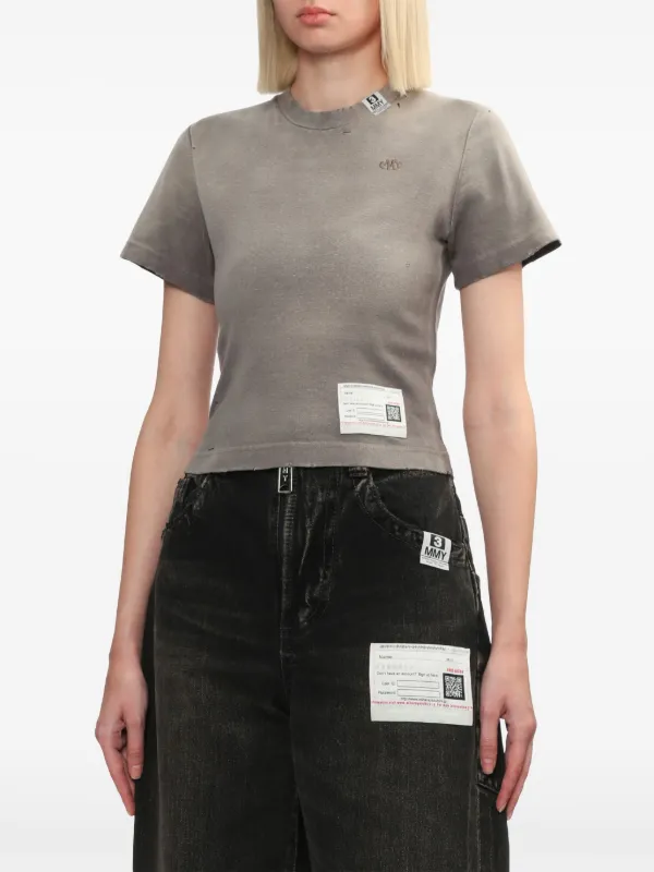 Maison MIHARA YASUHIRO logo-embroidered T-shirt | Grey