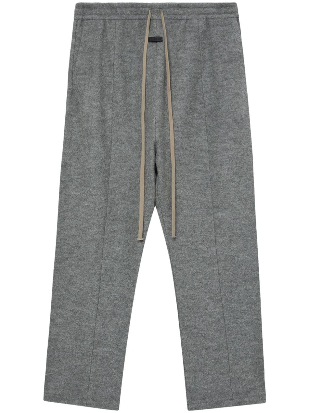 virgin wool straight-leg trousers