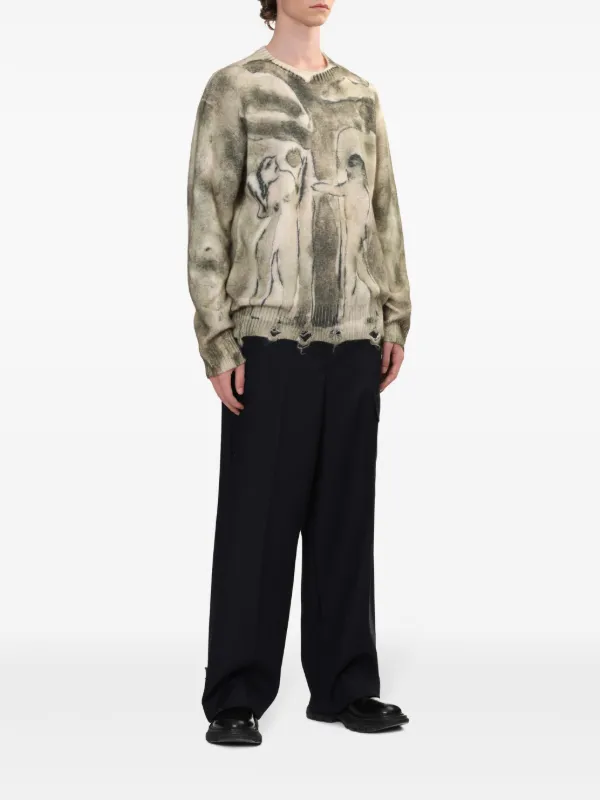Song For The Mute digital-print Sweater | Neutrals | FARFETCH