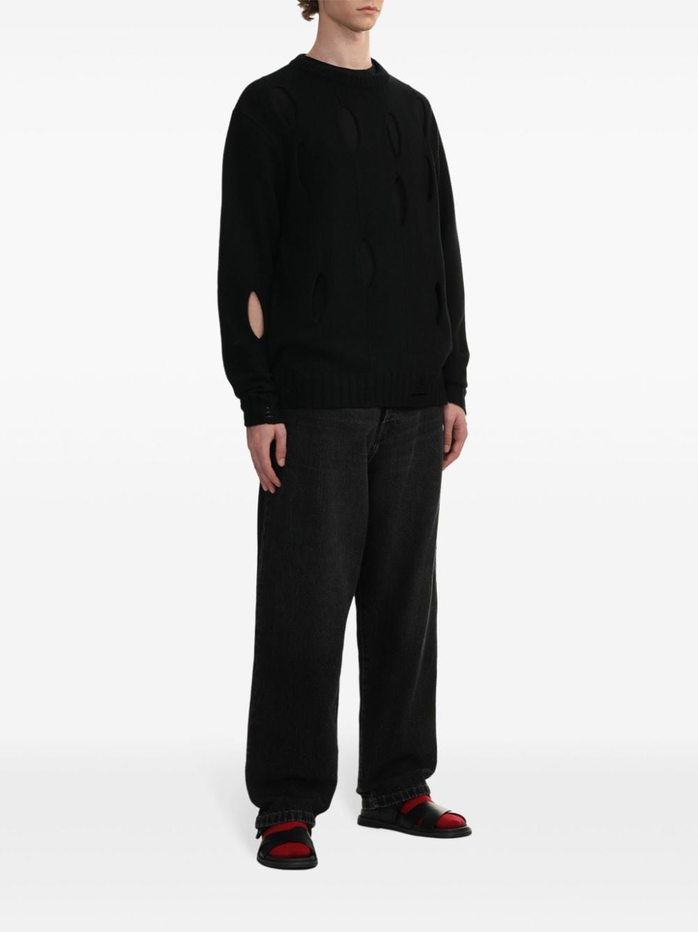 Song For The Mute crew-neck sweater - Zwart