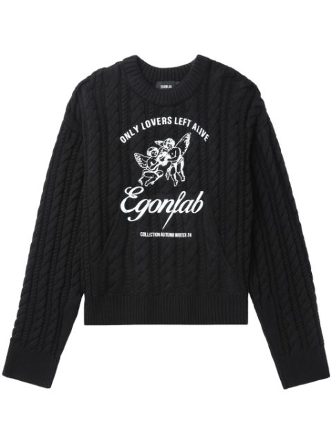 EGONlab. logo-print jumper