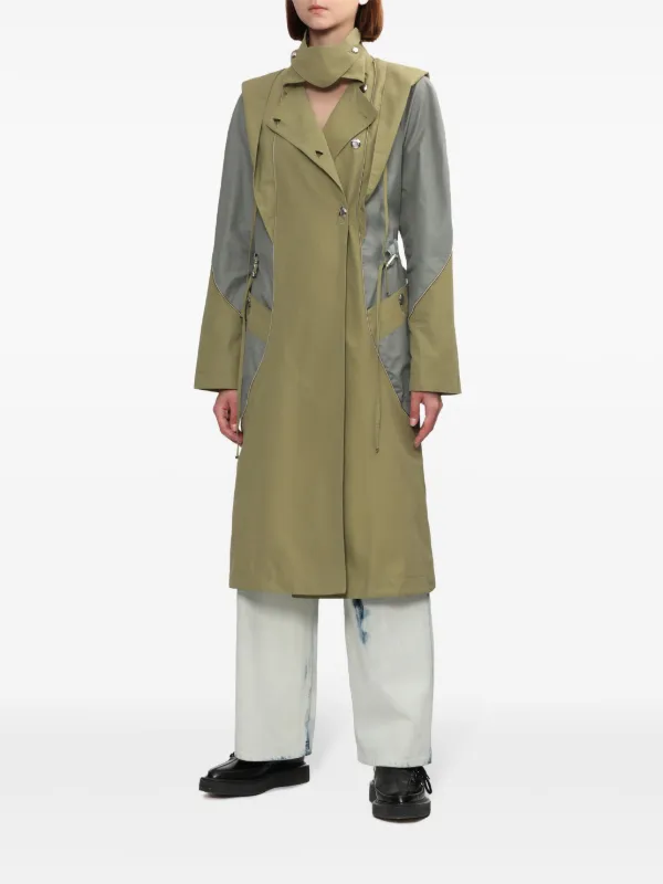 Kiko Kostadinov カラーブロック コート | グリーン | FARFETCH JP