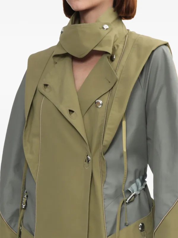 Kiko Kostadinov カラーブロック コート | グリーン | FARFETCH JP
