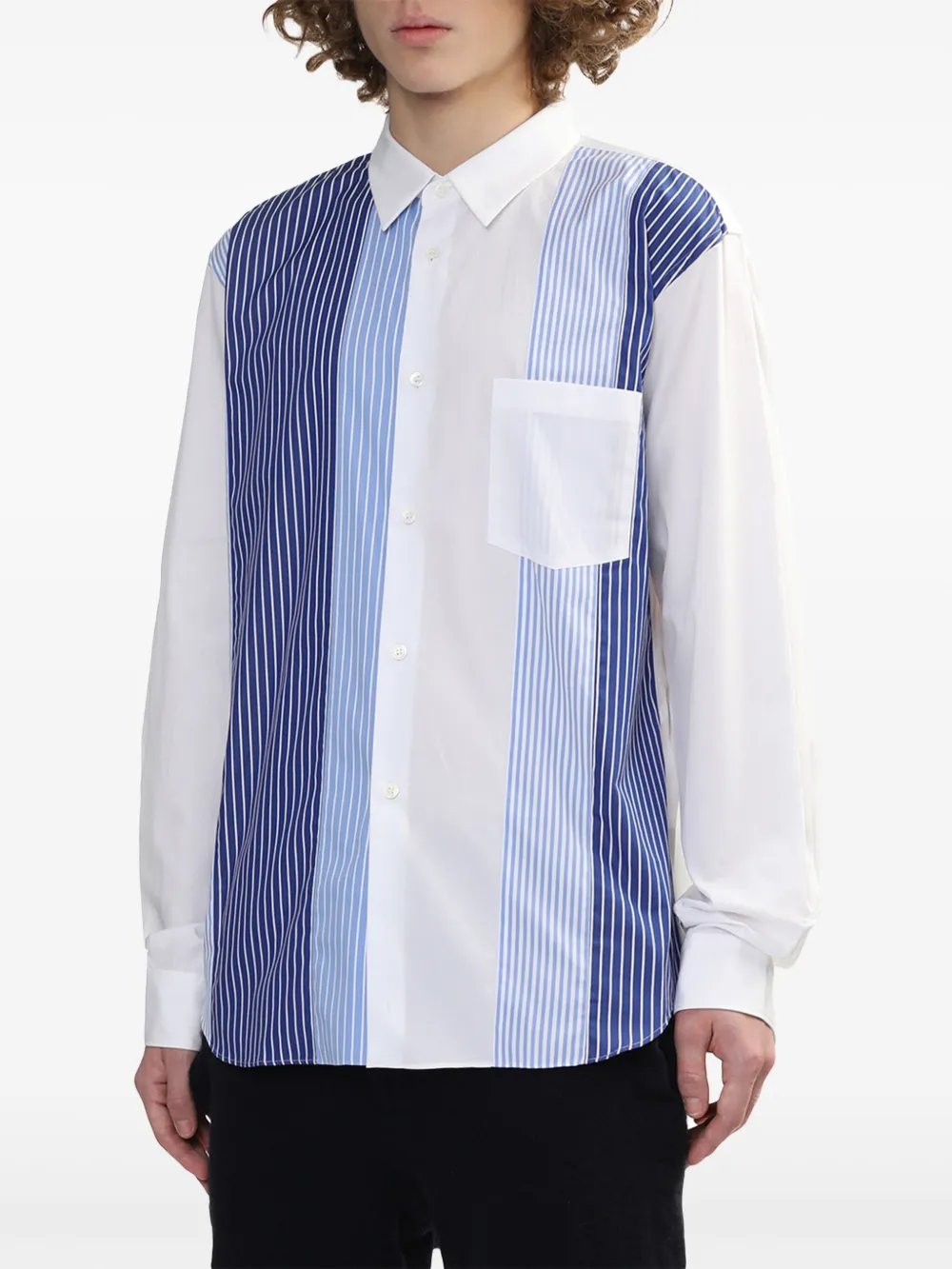 COMME DES GARCONS striped shirt jacket