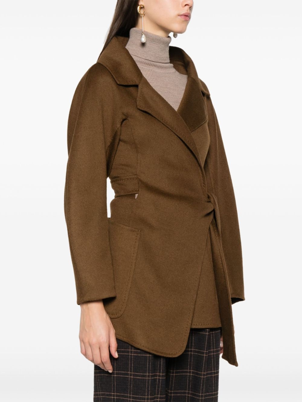 Shop Max Mara Holly Coat In Brown