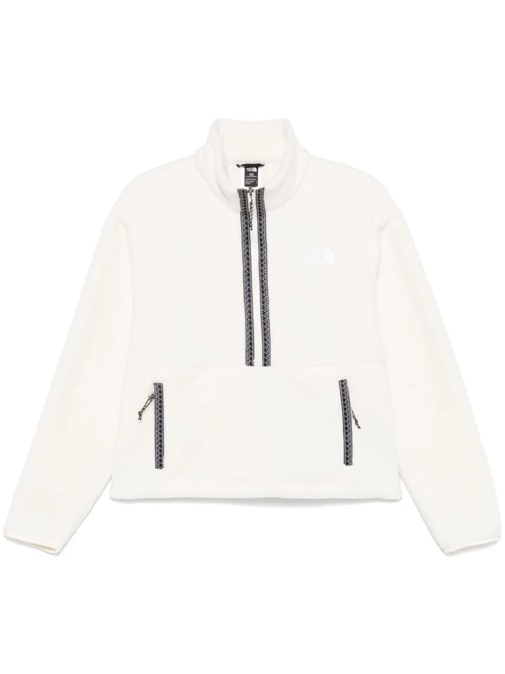 The North Face Fleece pullover met korte rits Wit