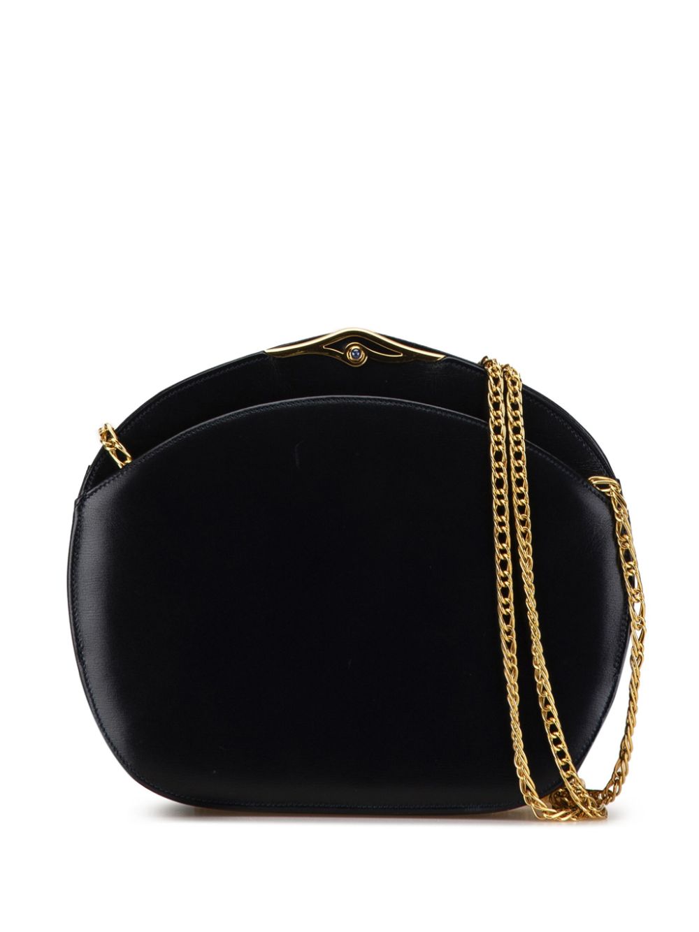 Cartier 21st Century Leather Sapphire Chain crossbody bag - Black