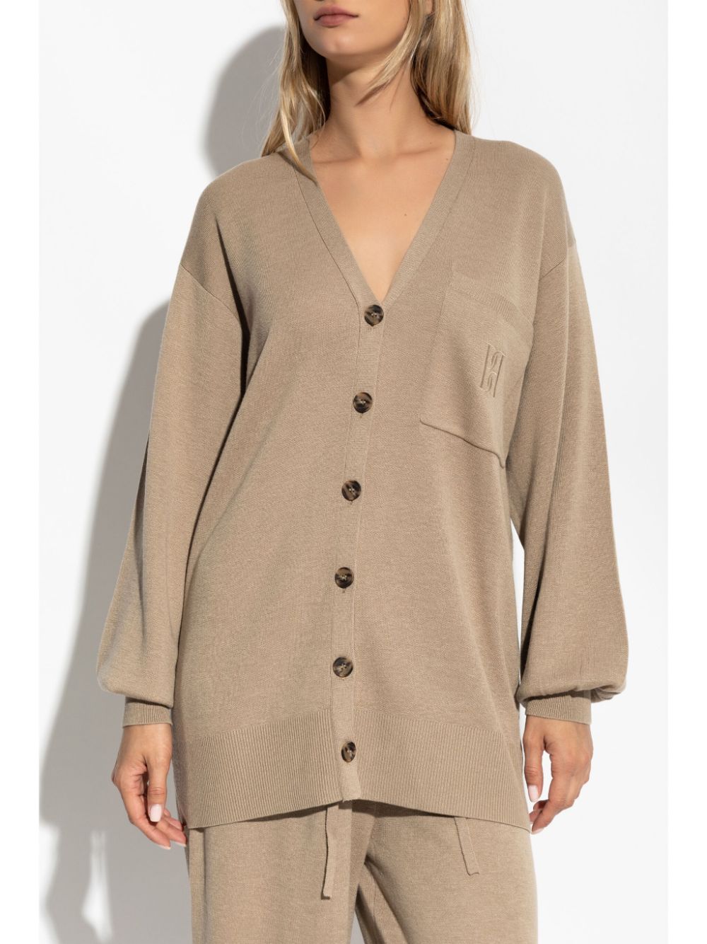 Shop By Malene Birger V-neck Cardigan In Nude