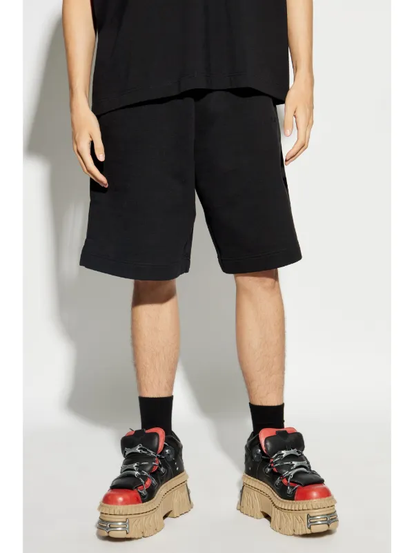 VETEMENTS logo-embroidered Track Shorts | Black | FARFETCH