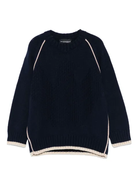 Emporio Armani Kids contrast-trim sweater