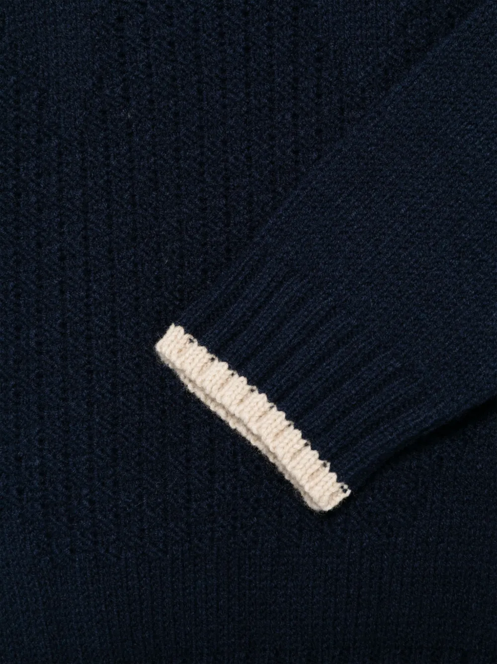 Emporio Armani Kids Trui met contrasterende afwerking Blauw