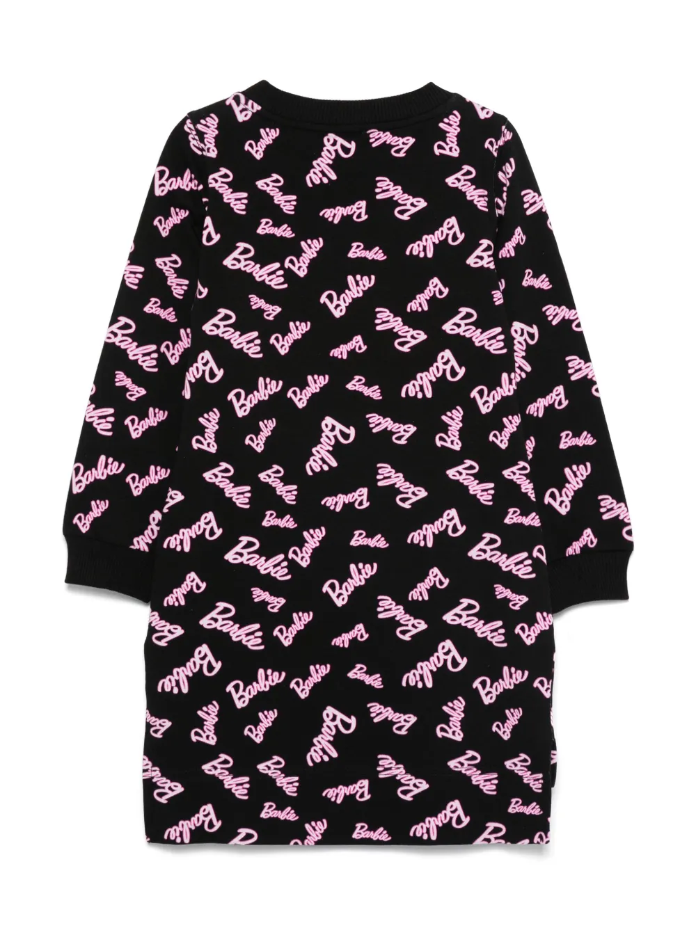 Monnalisa x Barbie jurk met logoprint - Zwart