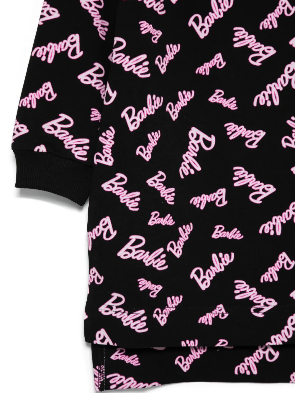 Monnalisa x Barbie jurk met logoprint Zwart
