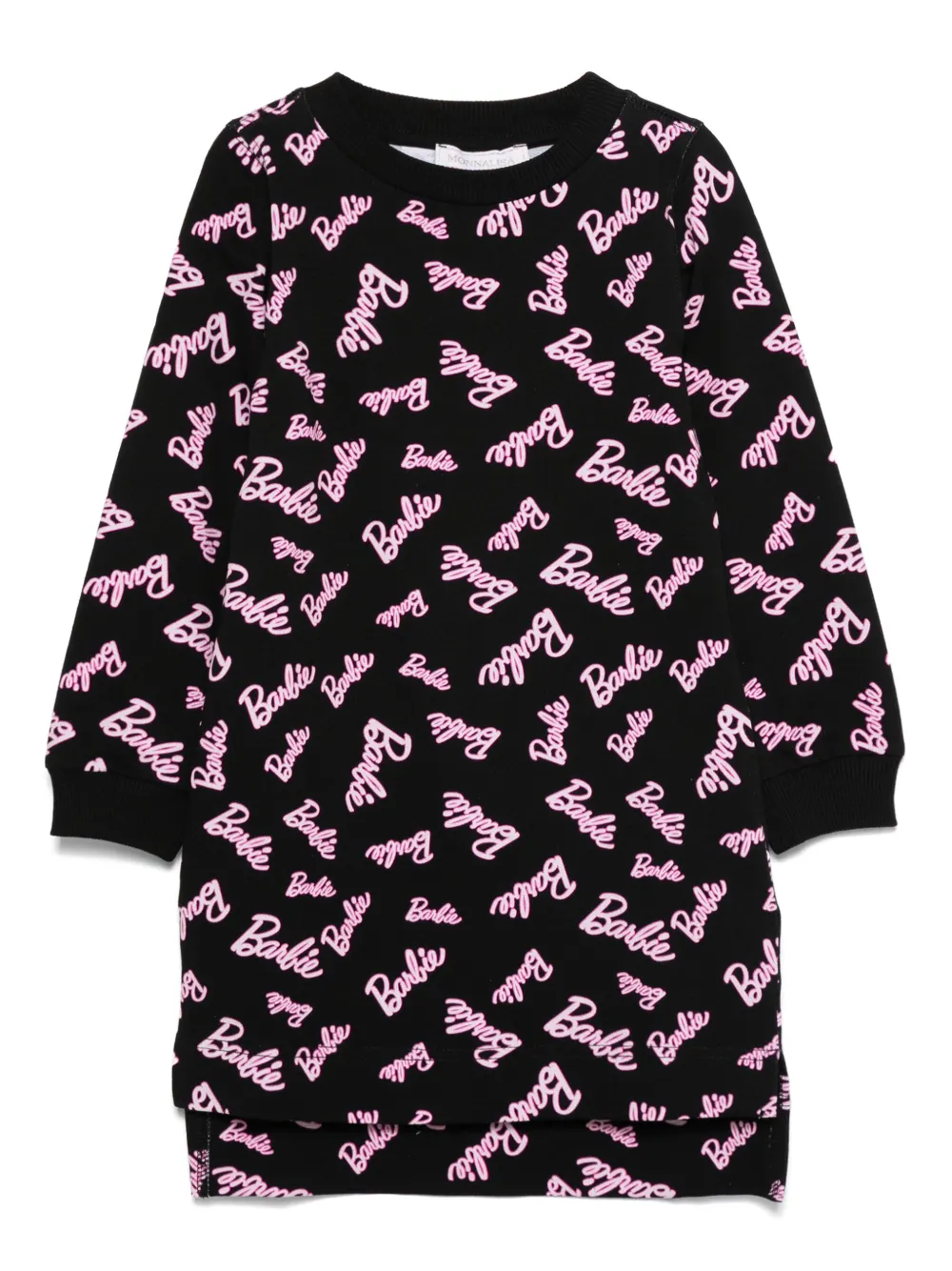 Monnalisa x Barbie jurk met logoprint Zwart
