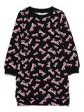 Monnalisa x Barbie logo-print dress - Black