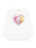 Monnalisa x Barbie heart-motif T-shirt - White