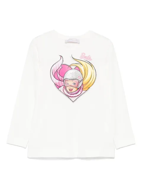 Monnalisa x Barbie heart-motif T-shirt
