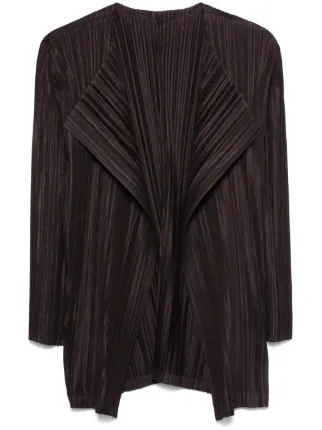 【初回限定】 Pleats Please Issey Miyake Mellow Pleats Cardigan | Brown トップス