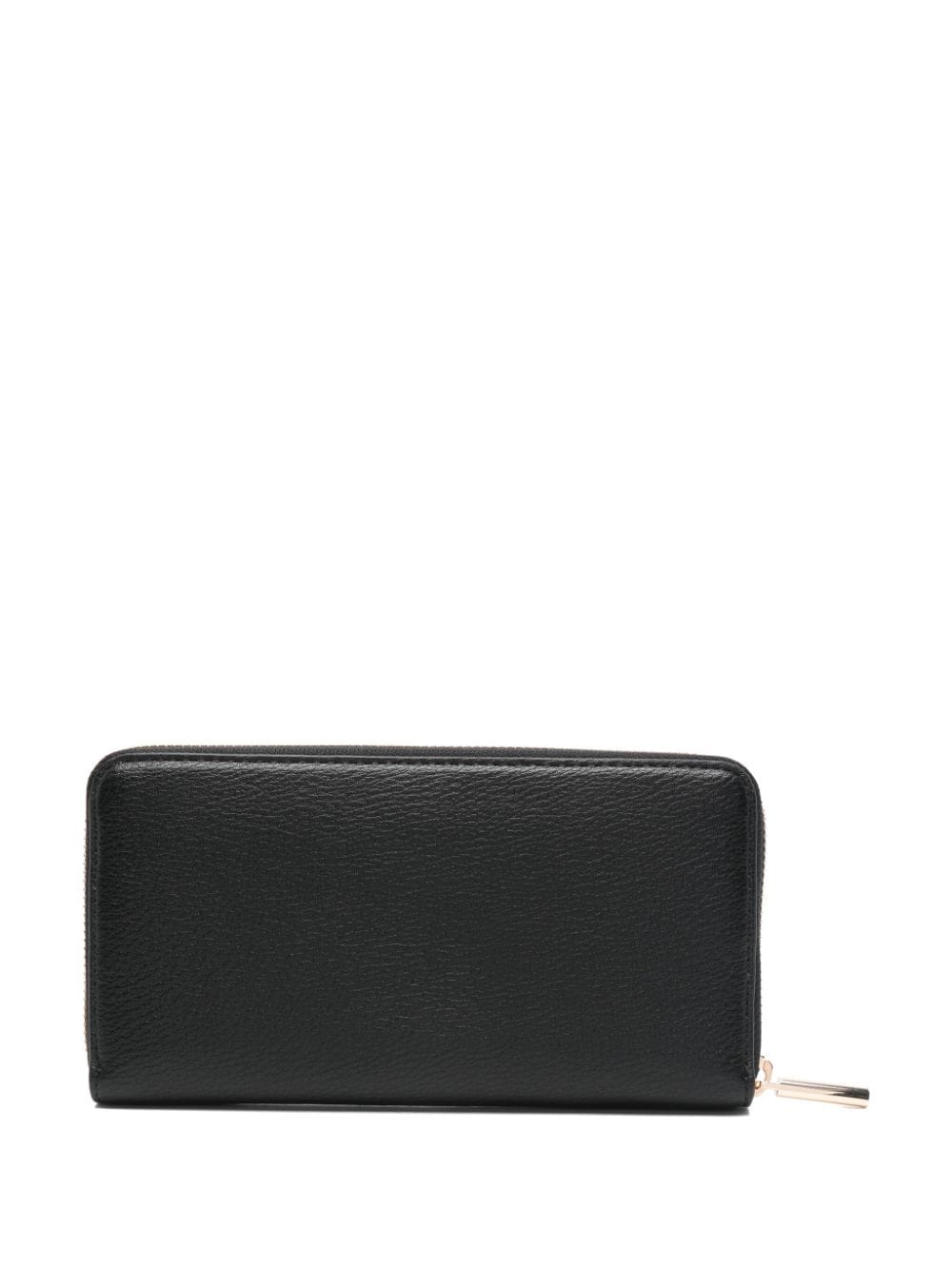 Shop Liu •jo Large Zip-around Wallet In Black