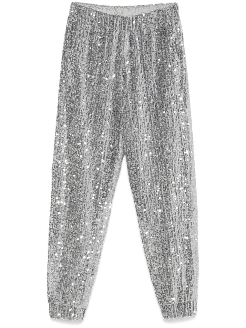 Shop Herno Sequin-embellished Trousers In Grey