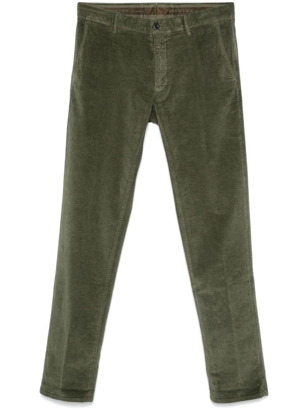 Incotex corduroy tapered trousers - Green