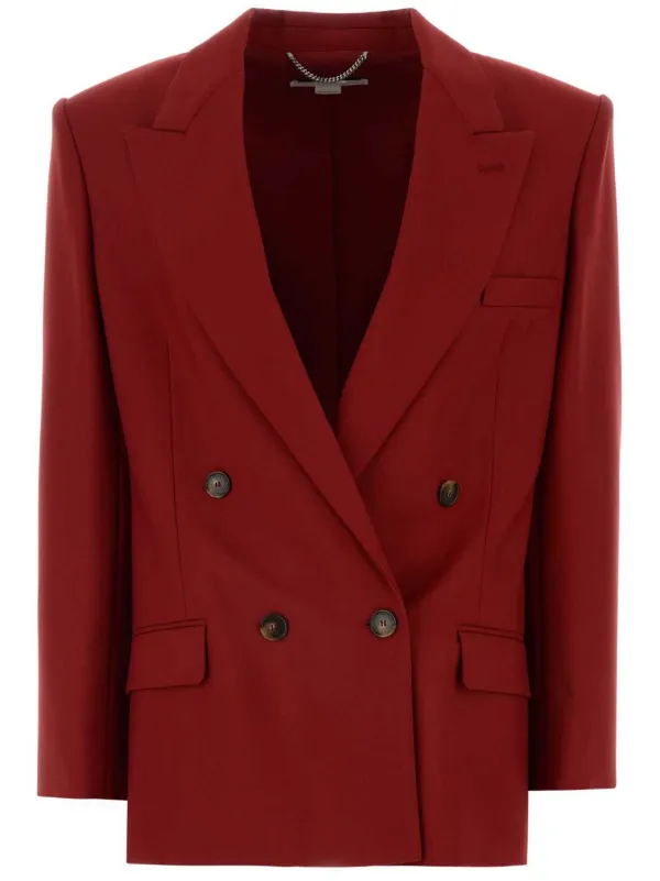 ジャケット Stella McCartney Red wool oversize blazer 26024172_55887934_600.jpg