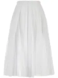 Jil Sander A-line pleated skirt - White