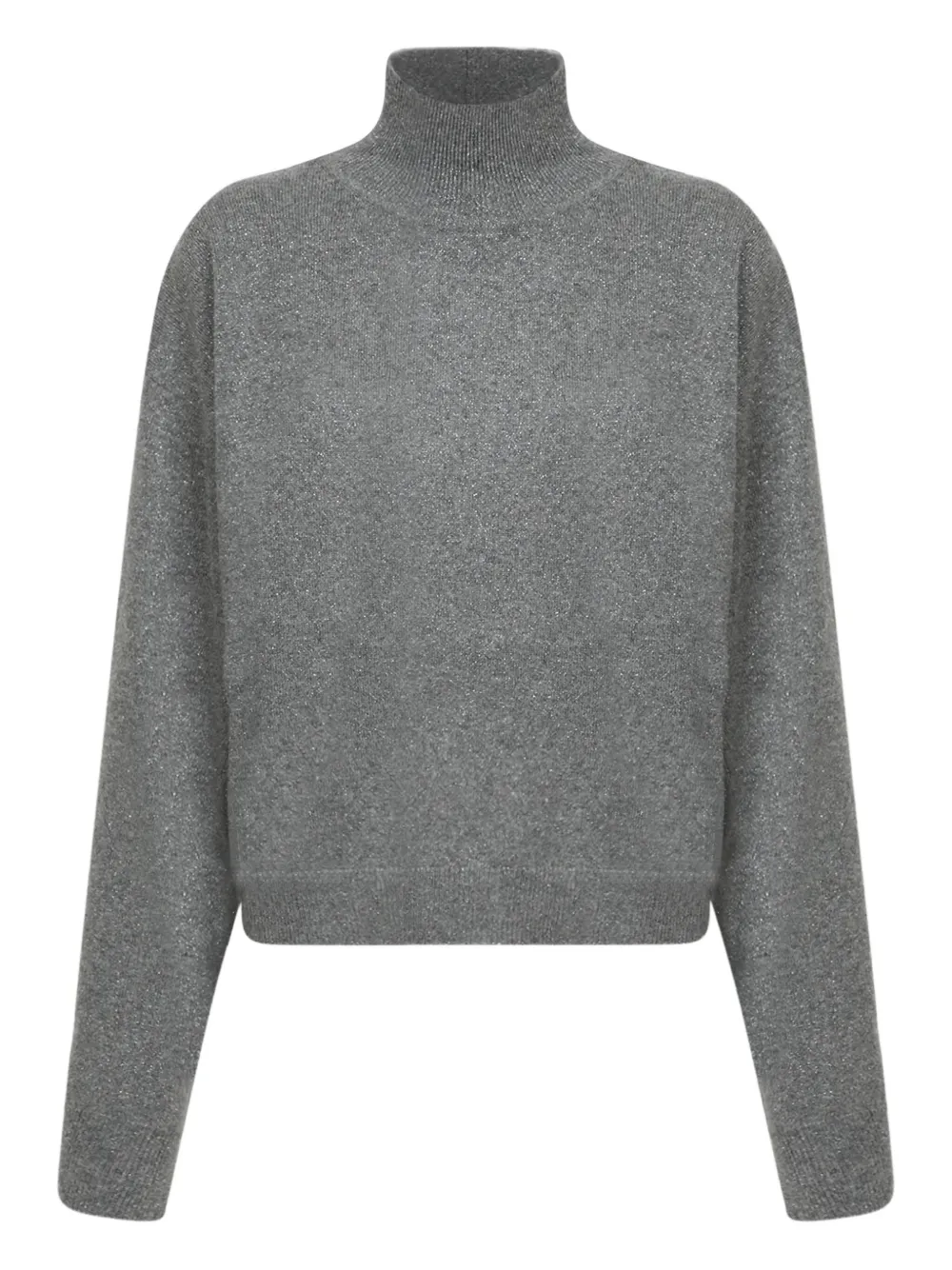 Fabiana Filippi roll-neck glitter knitwear Grijs