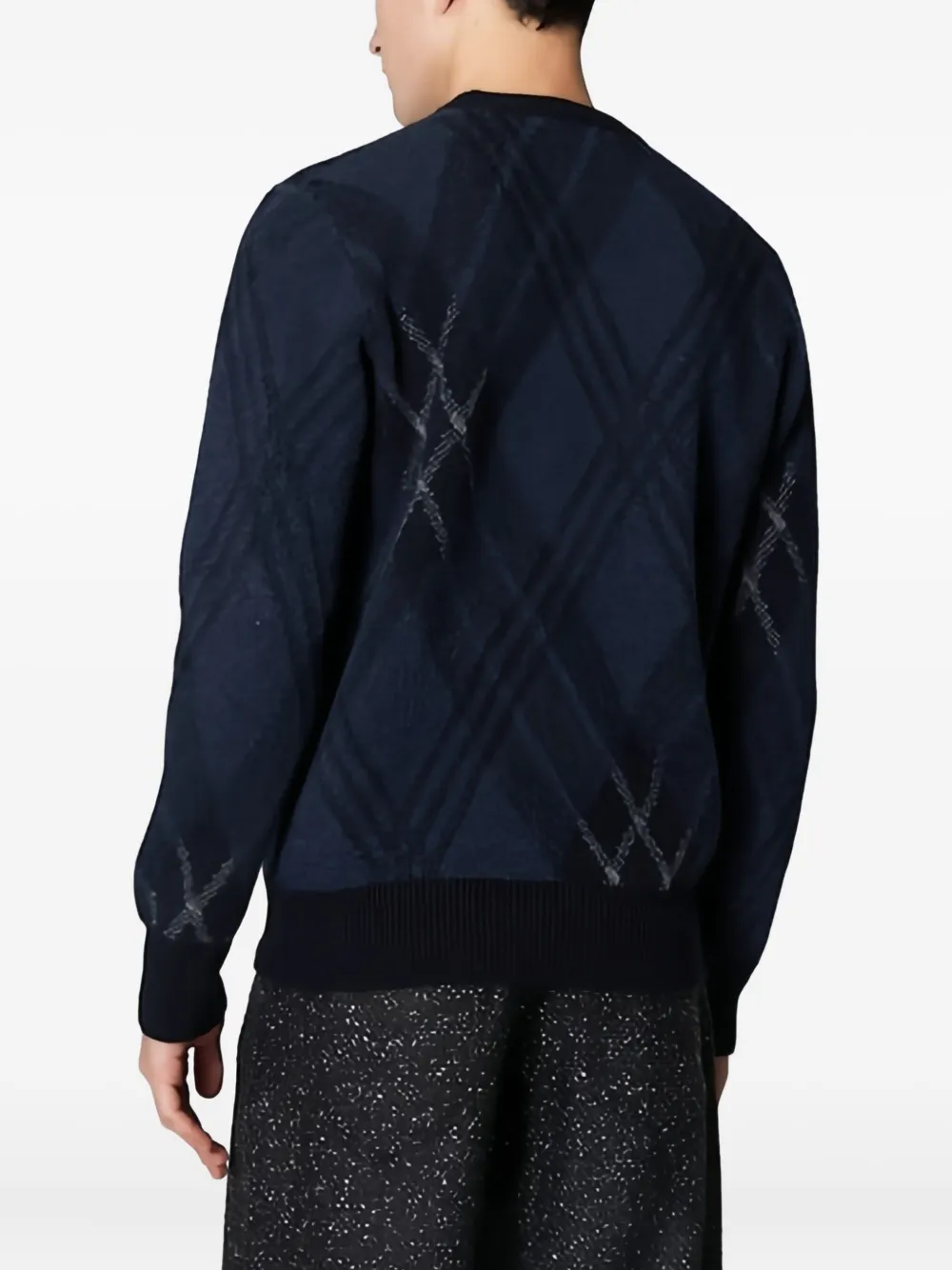 Roberto Collina Jacquard Sweater In Black