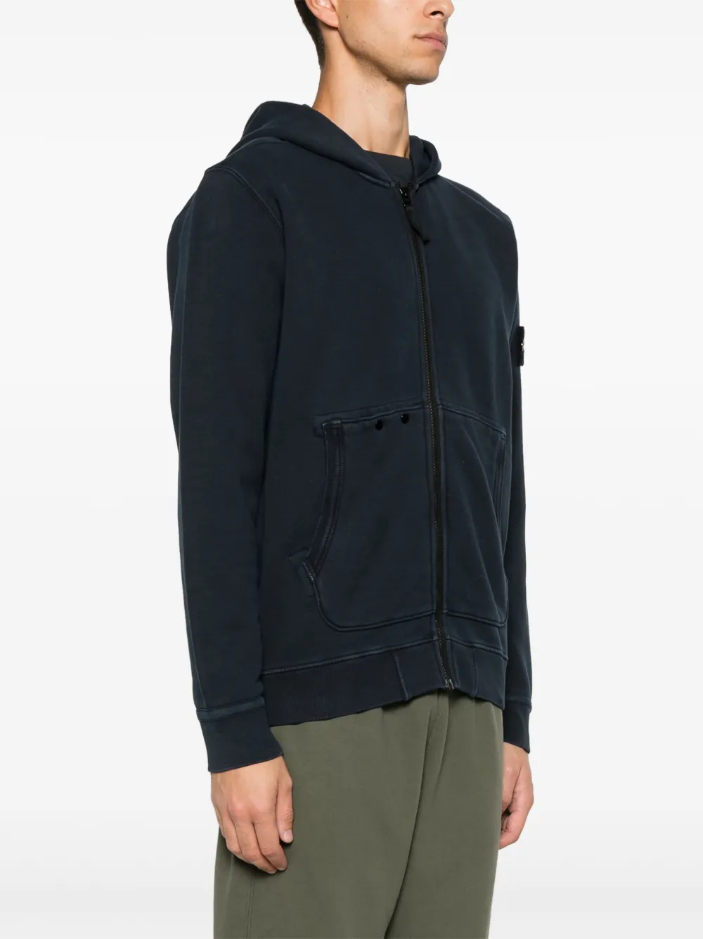 Stone Island Hoodie van biologisch katoen Blauw