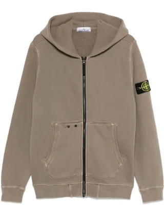 Stone Island オーガニックコットン パーカー | ブラウン | FARFETCH JP