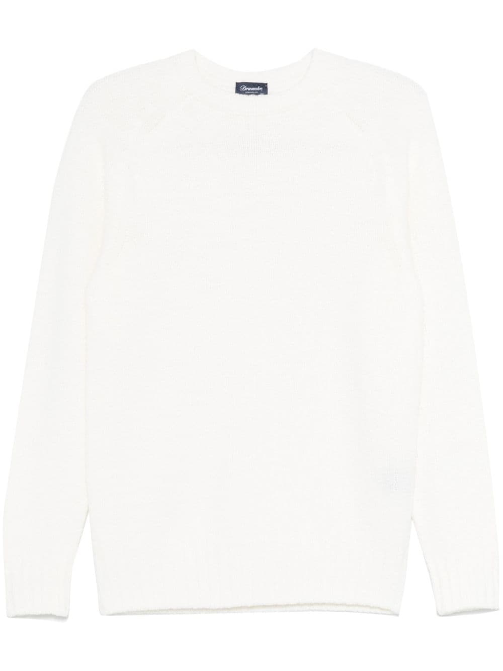 Shop Drumohr Crew-neck Sweater In White