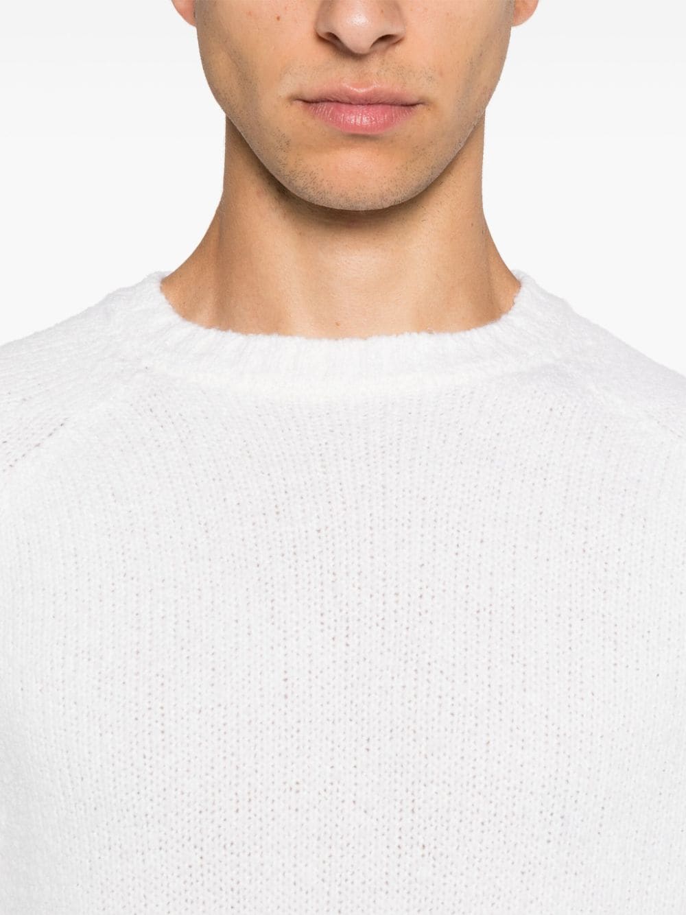 Shop Drumohr Crew-neck Sweater In White