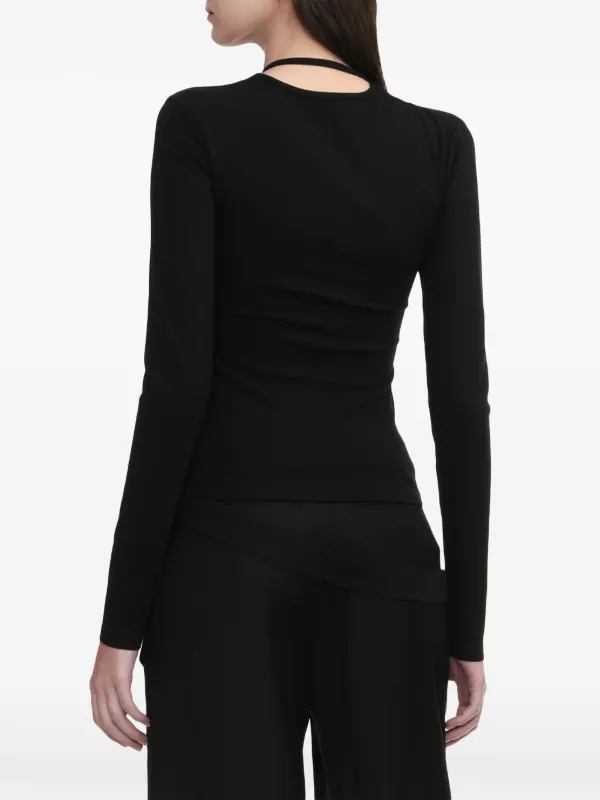 HELIOT EMIL カットアウト トップ | ブラック | FARFETCH JP