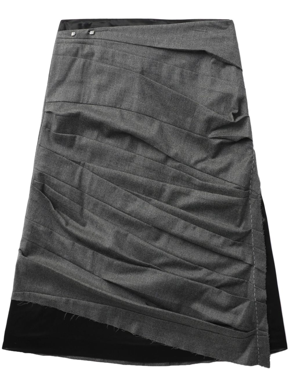 asymmetric midi skirt