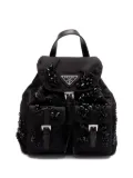 Prada enamel triangle-logo backpack - Black