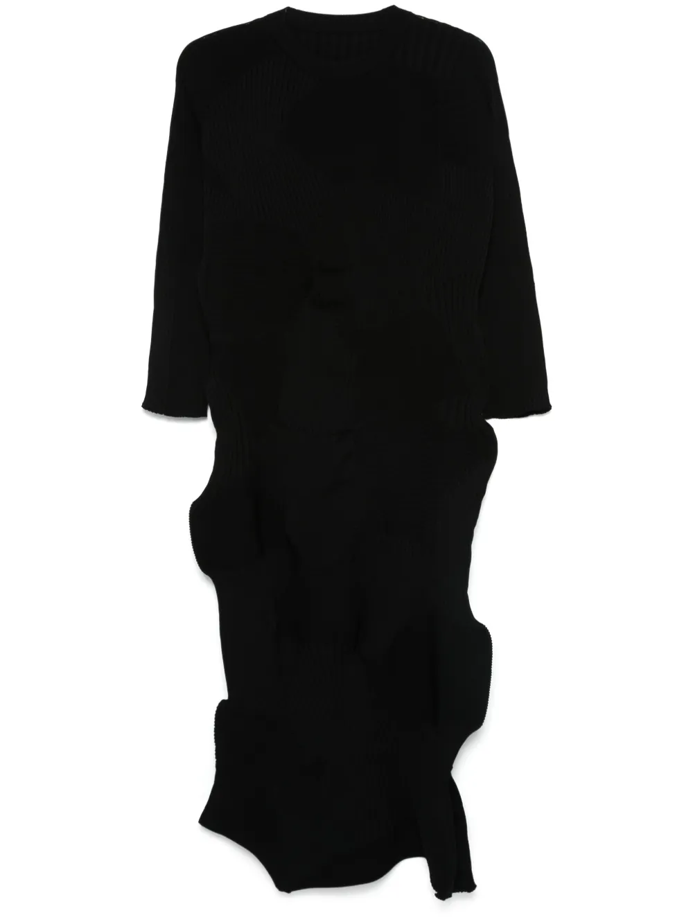 Issey Miyake Kone midi-jurk Zwart