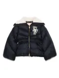 Elisabetta Franchi La Mia Bambina logo-patch puffer jacket - Black