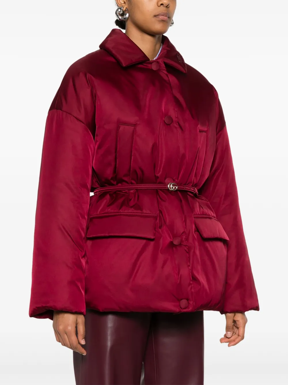 Gucci Bomberjack met ceintuur Rood