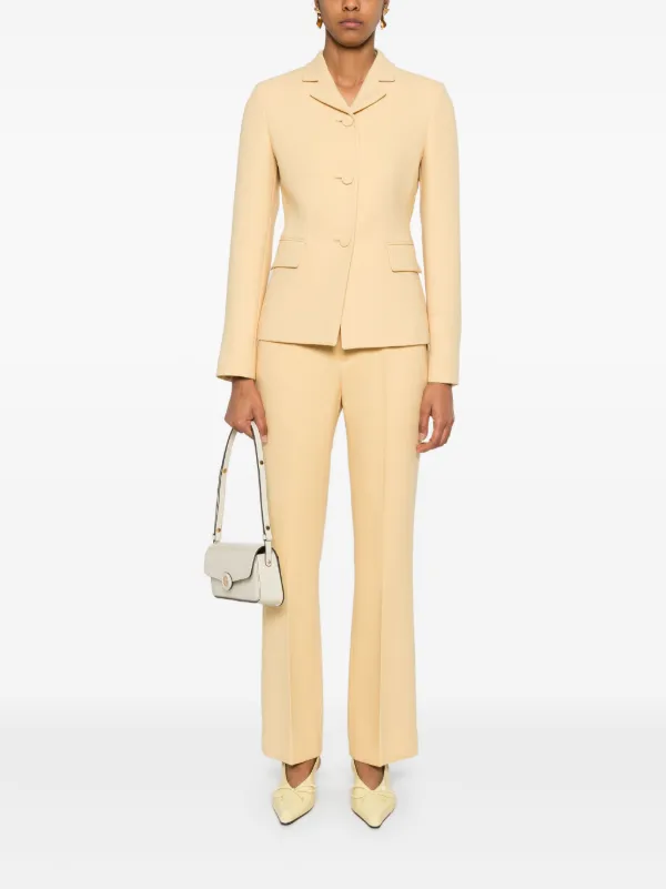 ボトムスその他 GUCCI Cream coloured wool crepe trousers GG wool jacquard pant in camel | GUCCI® US