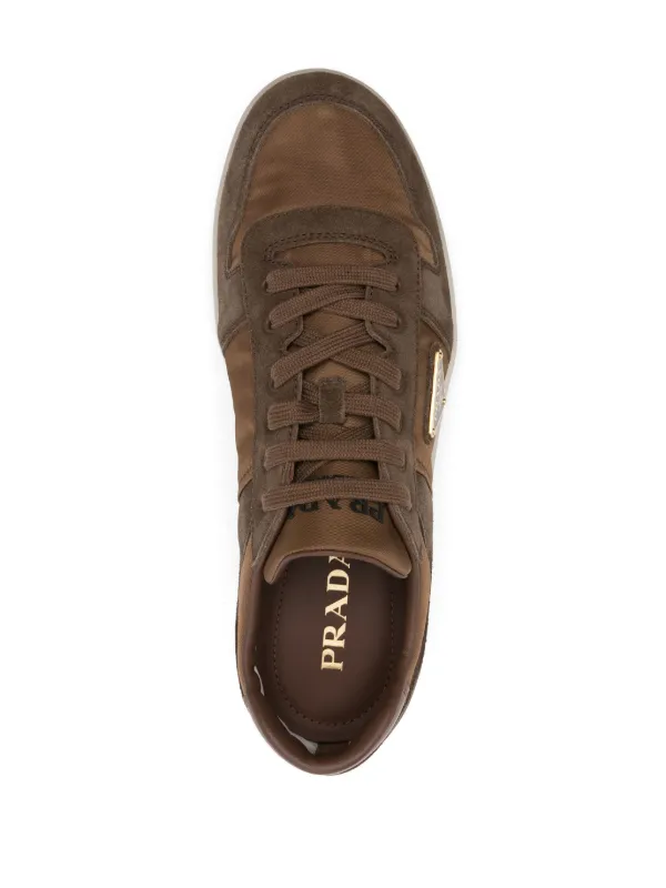 Prada Downtown Sneakers | Brown | FARFETCH JO