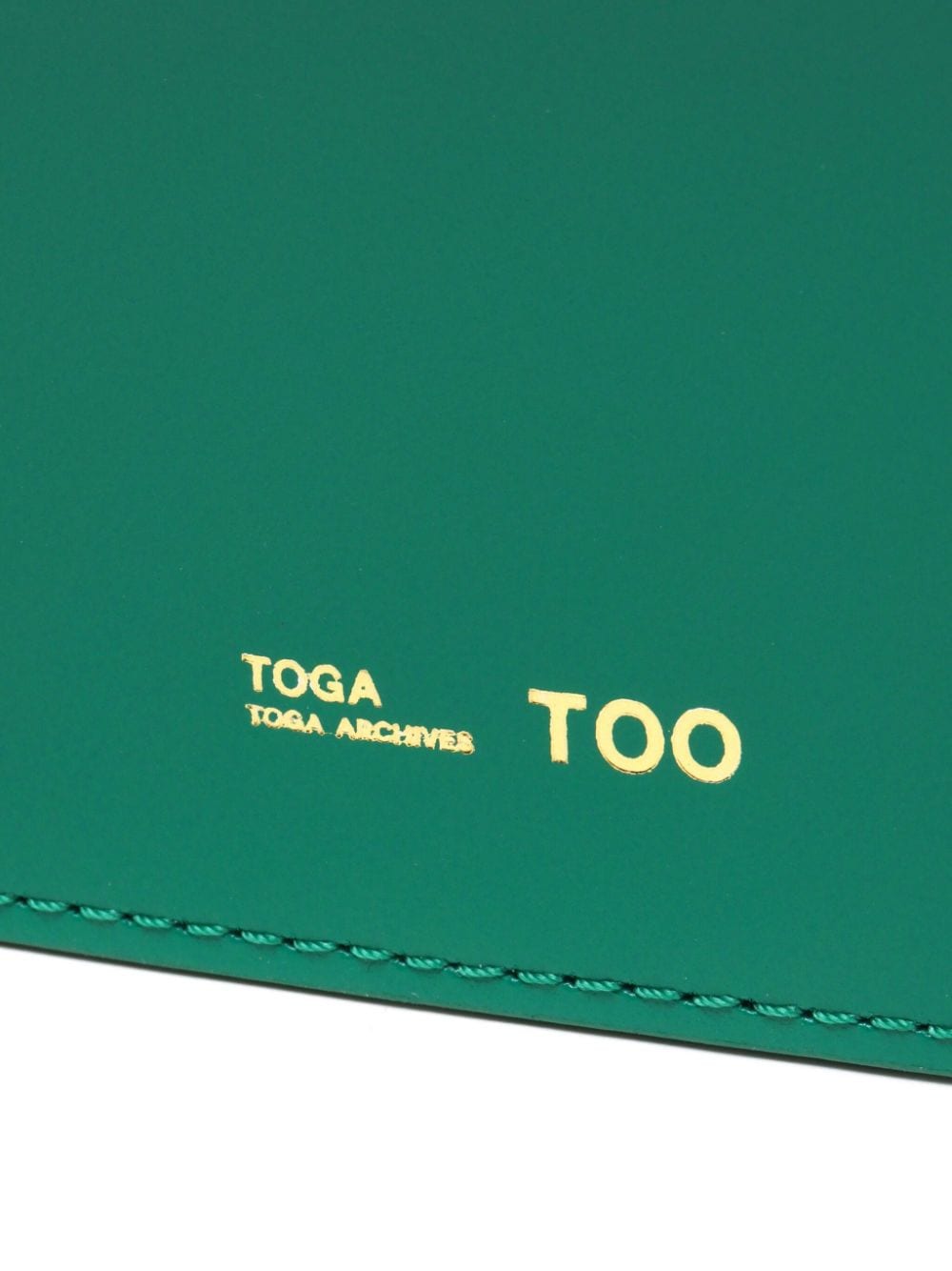 Shop Toga Studded Wallet In Green