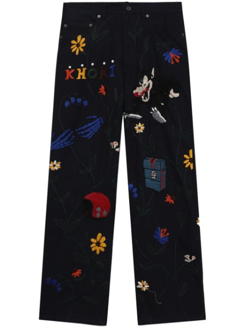 KHOKI embroidered trousers