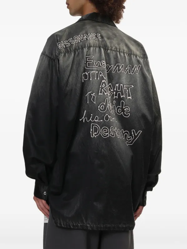 Maison Mihara Yasuhiro シャツ Maison MIHARA YASUHIRO ロゴパッチ シャツ | グレー | FARFETCH JP