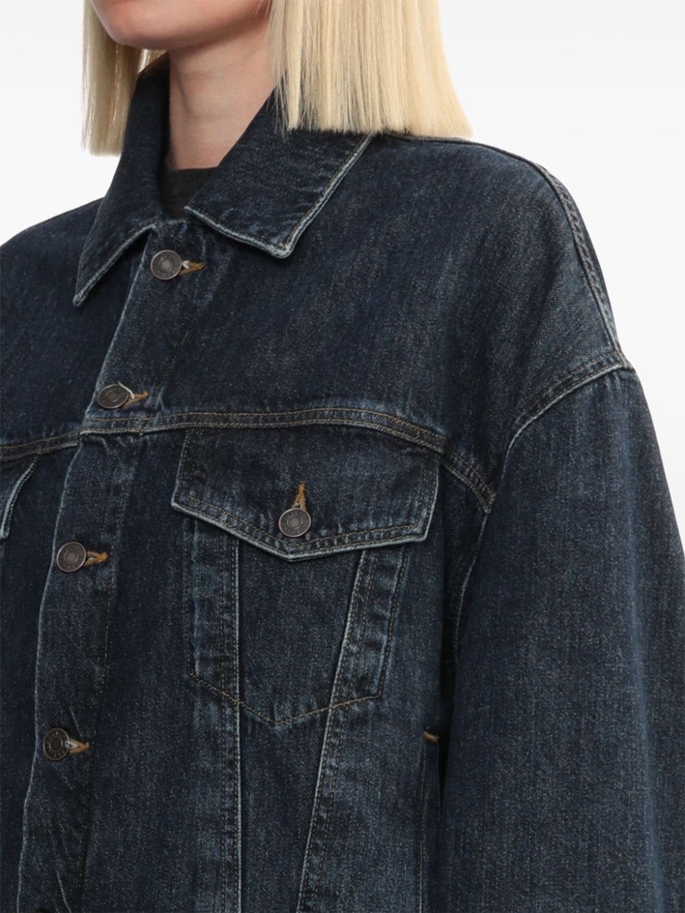 Shop Agolde Dalton Denim Jacket In Blue